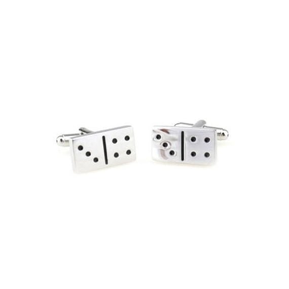 Silver Domino Cufflinks Custom Cuff links Image 2