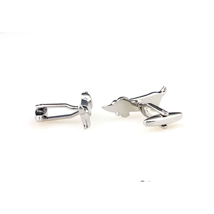 Silver Tone Dachshund Devoted Playful Puppy Dog Cufflinks Cuff Links Image 3