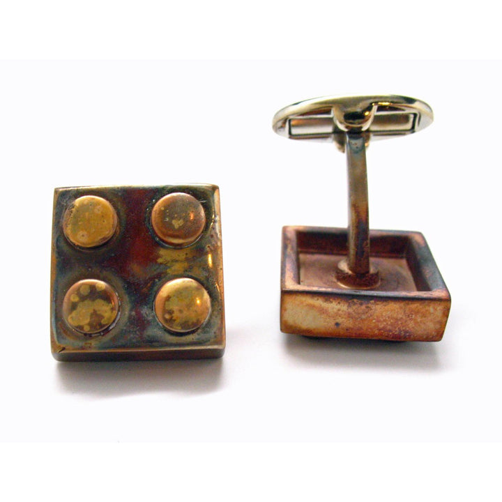 Zombie Apocalyptic Steampunk Brick King Cufflinks Double Blazed Super Cool Cuff Links Let your Inner Nerd Out Love Image 4