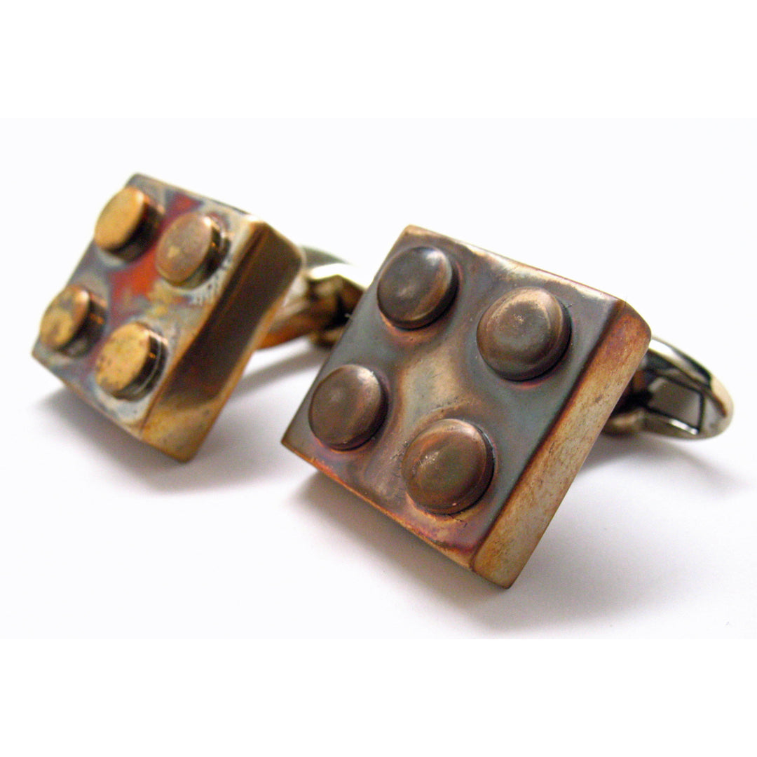 Zombie Apocalyptic Steampunk Brick King Cufflinks Double Blazed Super Cool Cuff Links Let your Inner Nerd Out Love Image 4