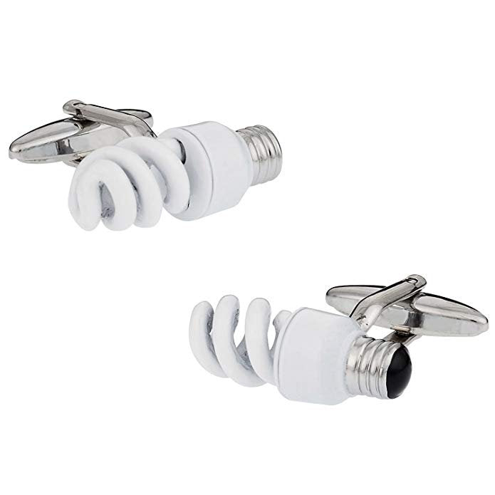 Light Bulb Cufflinks Florescence Cuff Links White Elephant Gifts Image 1