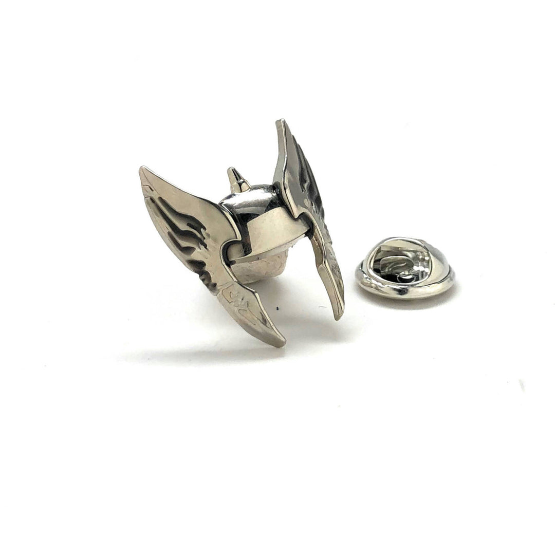 Enamel Pin Norse Mythology Warrior Helmet Lapel Pin Helmet Cool Wing Detailed Design Tie Tac Classic Unique Collector Image 1