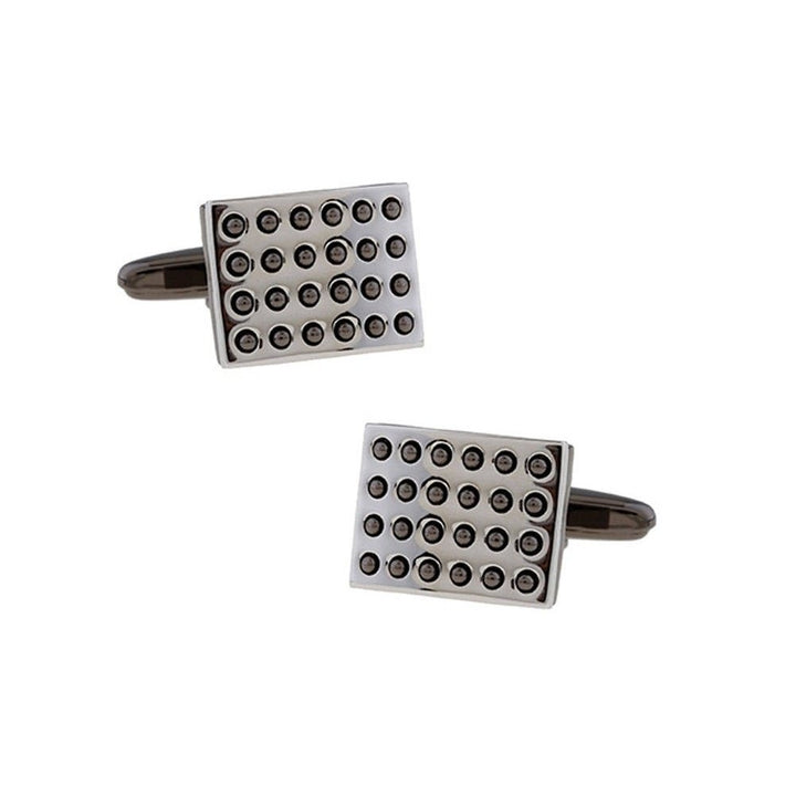 Gunmetal Rivets Design Cufflinks Gunmetal Tone 3D Design Heavy Detailed Cuff Links Comes with Gift Box Image 1