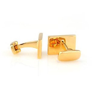 Gold Cheetah Straight Post Whale Backing Cufflinks Rectangle Cheetah Leopard Puma Jungle Cufflinks Image 3