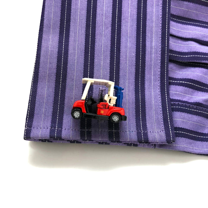 Golf Cart Cufflinks Unique Super Fun 3D Enamel Golf Cart Cuff Links Corporate Gifts Tournament Comes with Gift Box Image 4