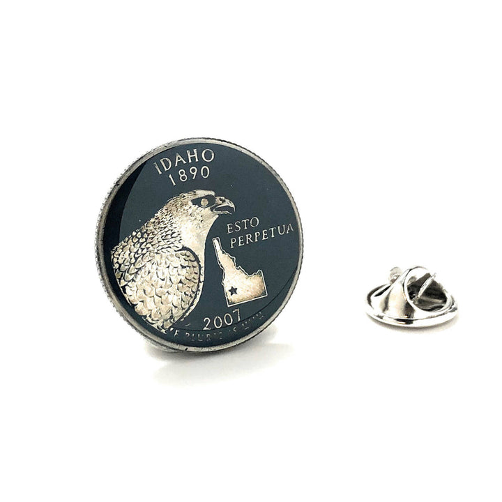 Coin Pin Hand Painted Idaho State Quarter Enamel Coin Lapel Pin Tie Tack Travel Souvenir Coins Keepsakes Cool Fun Comes Image 1