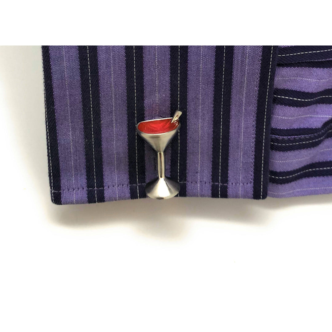 Jamaican Sun Rise Drink Cufflinks Drinks All Around Cuff Links Shaken but not Let the Good Times Roll Cuffs Comes with Image 4