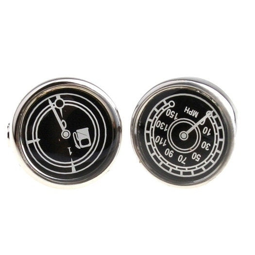 Car Gauges Automobile Cuff Links Black Speedometer Gas Gauge Motor Head Cufflinks Cufflinks Image 1