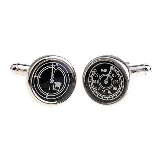 Car Gauges Automobile Cuff Links Black Speedometer Gas Gauge Motor Head Cufflinks Cufflinks Image 2