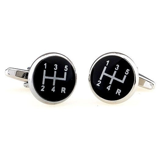 Gear Shifter Black Car Gears Shift Motor Head Automobile 5 Speed Manual Shifter One of Kind Cufflinks Cufflinks Image 2