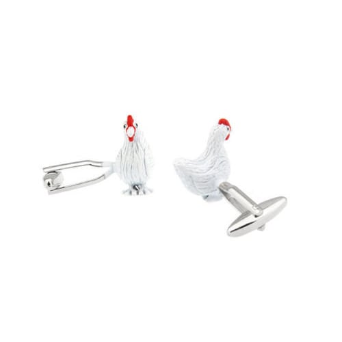 Chicken Cufflinks Old MacDonald 3D Hen Cufflinks Cuff Links Animal Farm Rooster Image 2