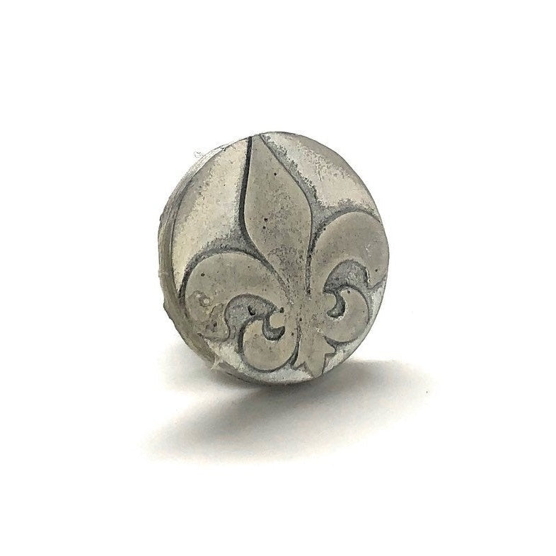 Enamel Pin Fleur di Lis Hand Forged Lapel Pin Tie Tack Image 2