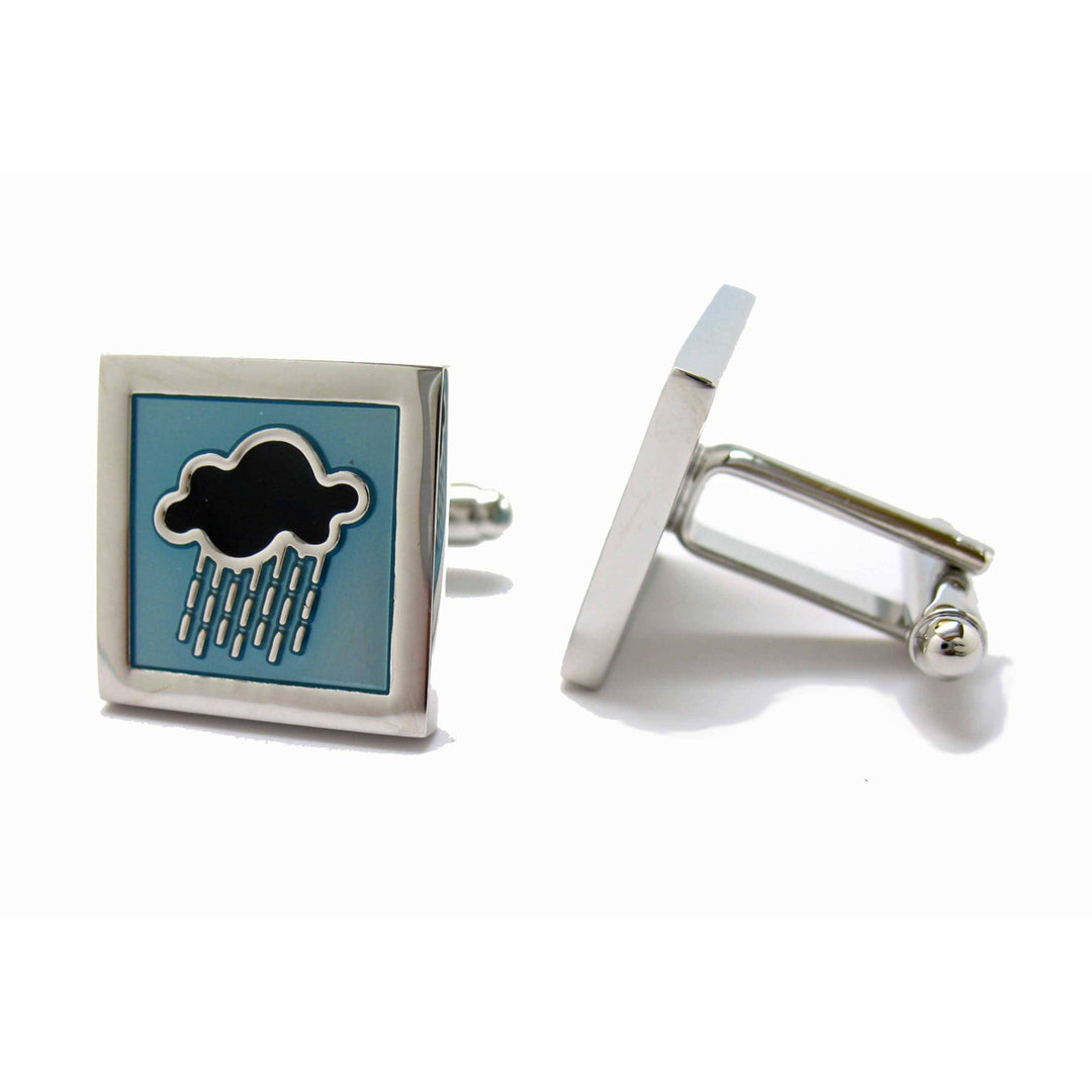 Weather Cufflinks Rain Storm Dark Cloud Climate News Anchor Weatherman Weather Woman Meteorologists Cuff Links Cool Image 2