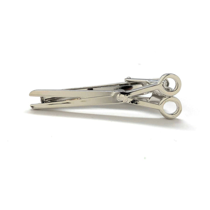 Shiny Silver Tone Scissors Tie Clip Fashion Fun Cool Unique Mens Tieclip Tie Clasp Comes with Box Stocking Stuffer Image 2