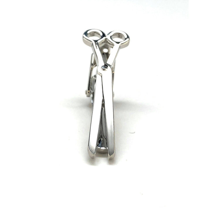 Shiny Silver Tone Scissors Tie Clip Fashion Fun Cool Unique Mens Tieclip Tie Clasp Comes with Box Stocking Stuffer Image 3