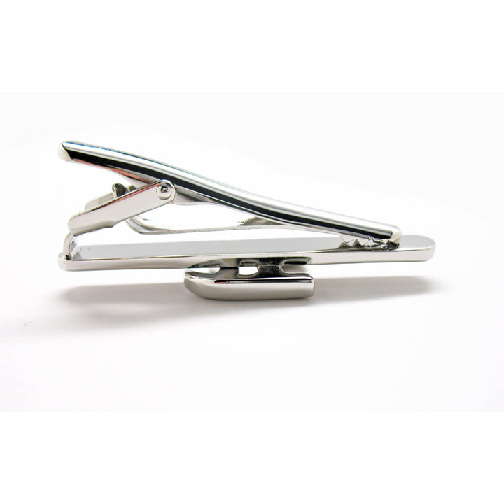 Tie Clip Pi Symbol Tie Clip 3.14 Shiny Silver Tone Tie Bar Dress up for Success Tie Clasp Comes with Gift Box Image 4