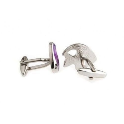 Silver Purple Angelfish Cufflinks Saltwater Fish Ocean Reef Cufflinks Image 3