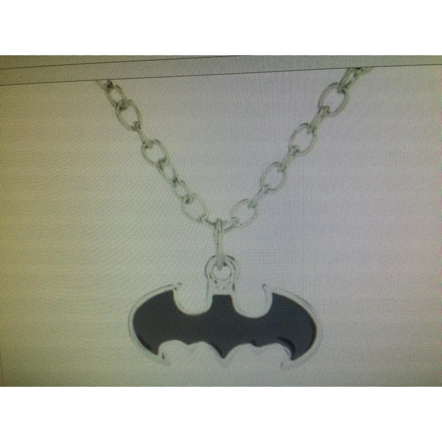 Halloween Necklace Sign of the Bat Black Bat Necklace Silk Road Jewelry Image 1