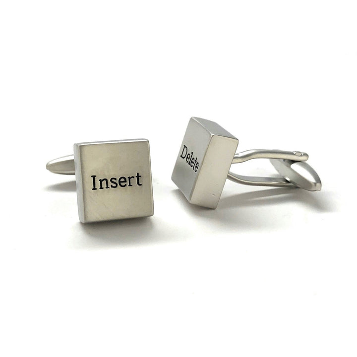 Computer Keys Cufflinks Silver Insert Delete Computer Nerd Cuff Links Programmer Techie High Tech Gifts for Dad School Image 2