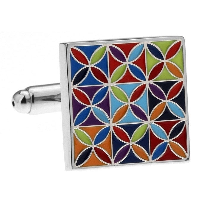 Blooming Color Cufflinks Gentlemans Corner Artisan Royal Purple Cuff Links Image 1