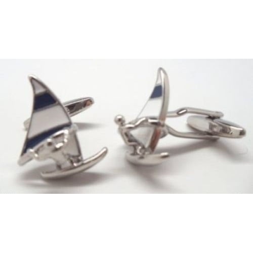 Wind Surfer Cufflinks Cuff Links Sports Water Sport Sail Surf Cuff Links Image 1