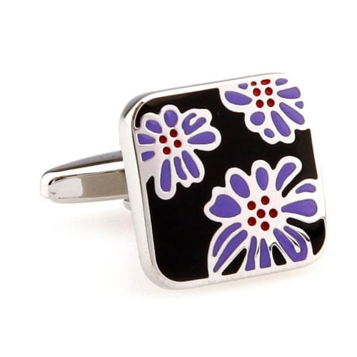 Flower Cufflinks Purple Mountain Daisy Cufflinks Cuff Links Image 1