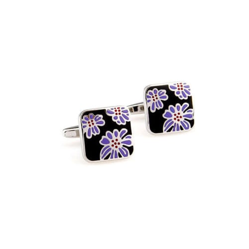 Flower Cufflinks Purple Mountain Daisy Cufflinks Cuff Links Image 2