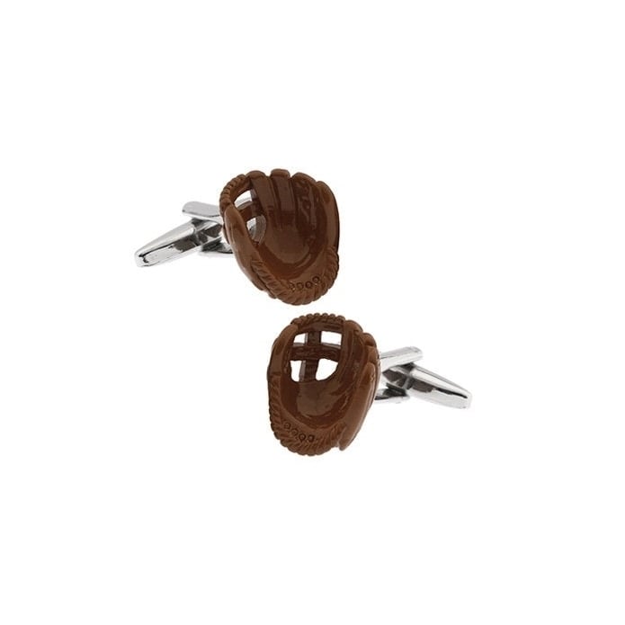 3-D Baseball Glove Americas Game Baseball Sports Cuff Links Cufflinks Image 1