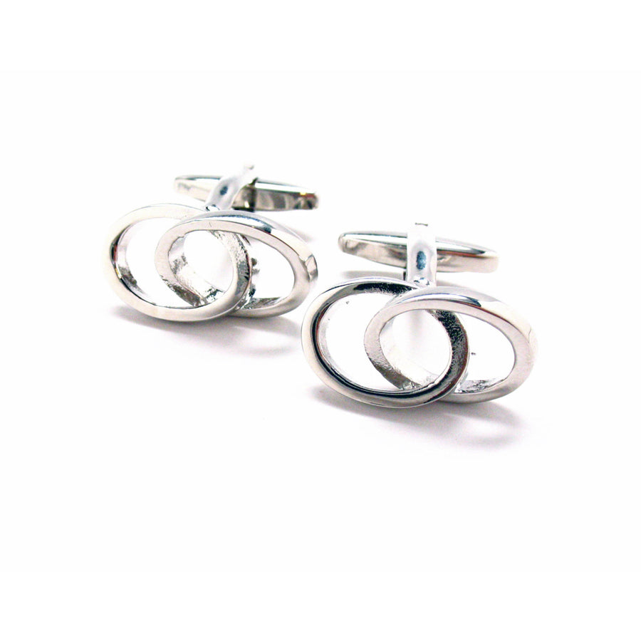 Wedding Cufflinks Infinity Circle Cufflinks Symbol Forever Big Silver Solid Post Cuff Links Great Weddings Groom Father Image 1