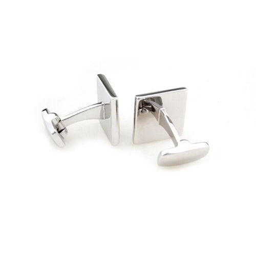 Silver Black Lucky Bamboo Cufflinks Whale Back Post Cufflinks Cuff Links Image 3