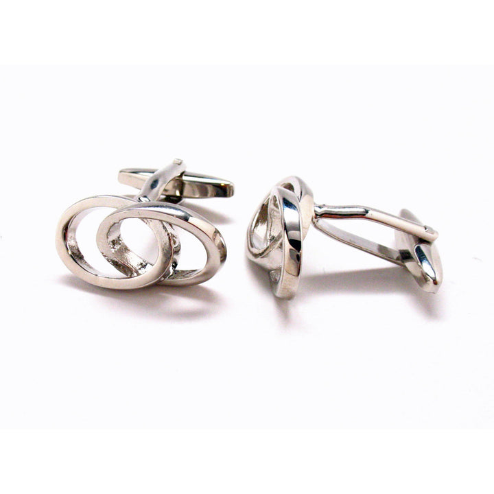 Wedding Cufflinks Infinity Circle Cufflinks Symbol Forever Big Silver Solid Post Cuff Links Great Weddings Groom Father Image 3