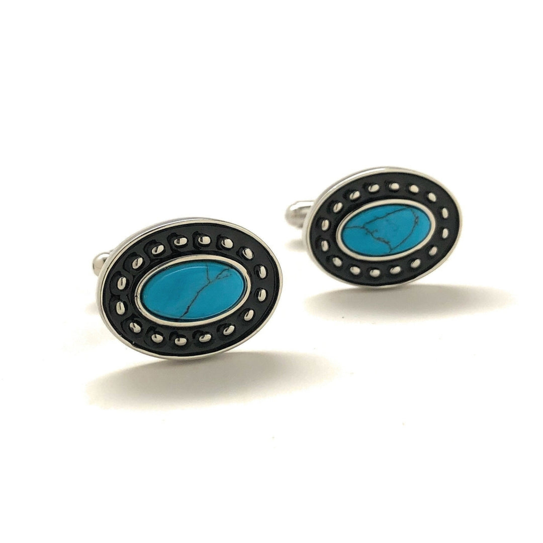 Turquoise Cufflinks Southwestern Jewelry Silver Cufflinks Cool Guy Gifts Wedding Cufflinks Custom Cufflinks Unique Image 1