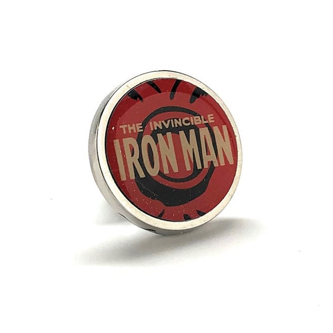 Enamel Pin Iron Man Lapel Pin Logo Heavy Tie Tack Comic Book Super Hero Superhero Tie Tack Tony Stark Marvel Comics Image 2