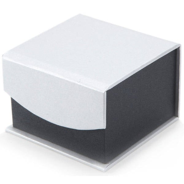 Shiny Silver Boardroom Block with Mother of Pearl Stripe Classic Rectangle Cuff Links The Big Day with Gift Box Image 4