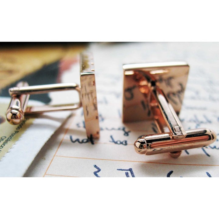 Gold Sliced Stripes Cufflinks Classic Gold Tone Professional Striped Gentlmens Wear Cuff Links Image 3