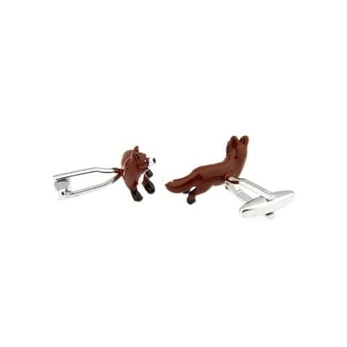 Fox Cufflinks Cute Little Brown Fox Animals Cufflinks Cuff Links Image 2