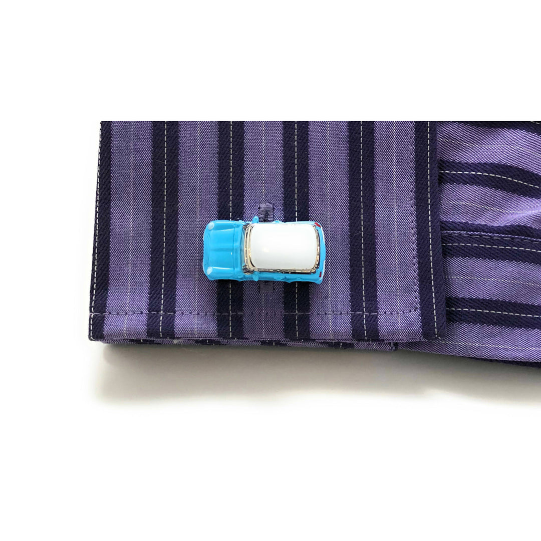 Baby Blue Mini Cufflinks Classic Car Cufflinks Enamel Cufflinks 3D Detailed Design Special Edition Cuff Links Gifts for Image 4