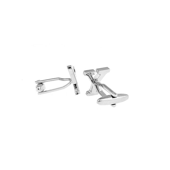 Classic "Y" Cufflinks Silver Tone Initial Alaphabet Cut Letters Y Cuff Links Groom Father Bride Wedding Anniversary Image 2