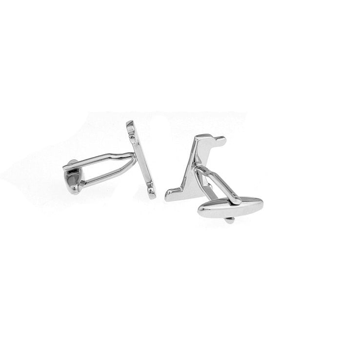 Silver Tone Number "1" Cufflinks Silver Tone 1 Cut Numbers Personal Cuff Links Image 2