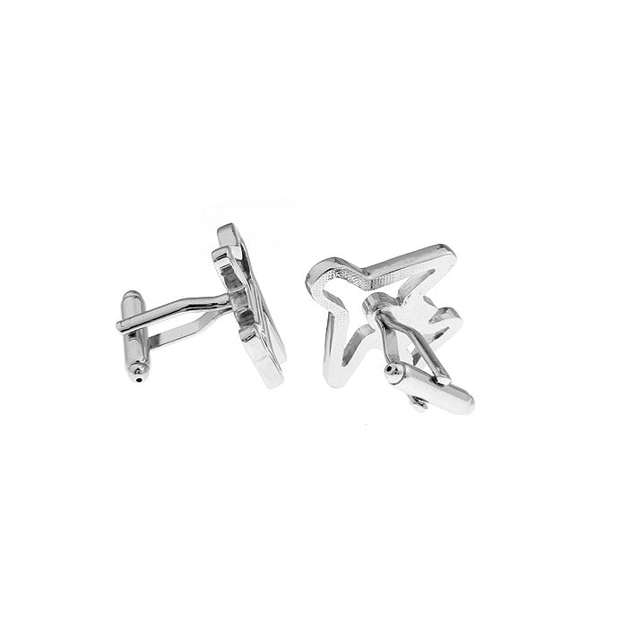 Paperclip Airplane Cufflinks Plane Pilot Aviation Cuff Links Image 2