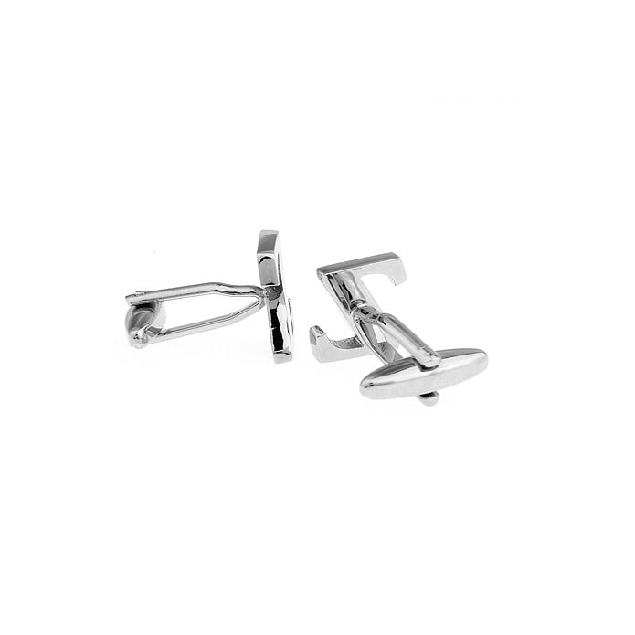 Classic "Z" Cufflinks Silver Tone Initial Alaphabet Cut Letters Z Cuff Links Groom Father Bride Wedding Box Fathers Day Image 2