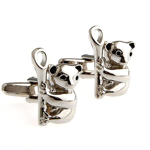 Australia Silver Koala Cufflinks Australian Koala Bear Cuff Links Bear Stuff Cool Guy Gifts Wedding Cufflinks Animal Image 2