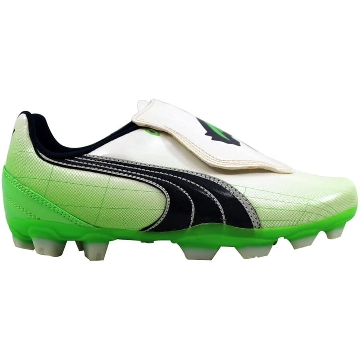 Puma V4 11 FG Vapor Grey/Green-Midnight Navy 102356-01 Womens Image 4