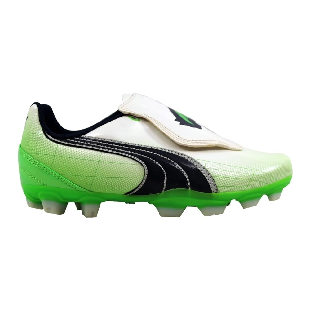 Puma V4 11 FG Vapor Grey/Green-Midnight Navy 102356-01 Womens Image 1