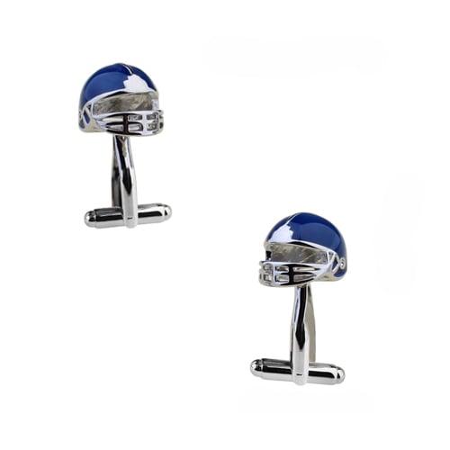 Football Helmet Cufflinks 3D Design Cuff Links Sports Quarterback Image 1