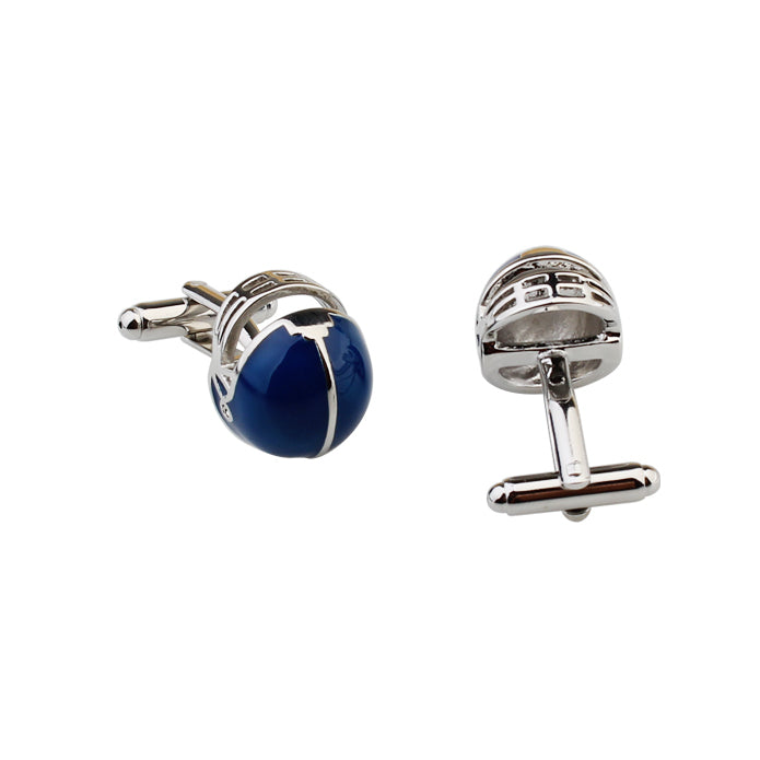 Football Helmet Cufflinks 3D Design Cuff Links Sports Quarterback Image 2