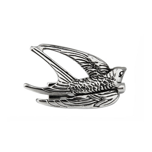 Flying Bird Lapel Pin Bird Enamel Pin Silver Bird Lapel Comes with Gift Box Image 1