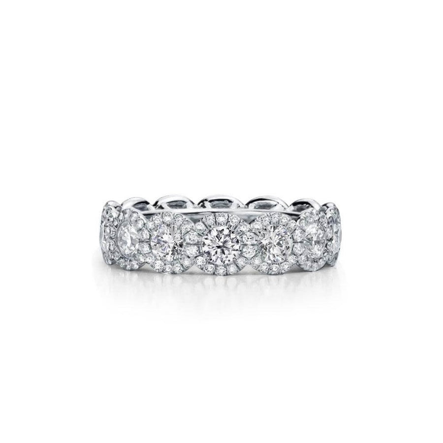 Crystal Halo Eternity Band Made With Swarovski Elements Image 1