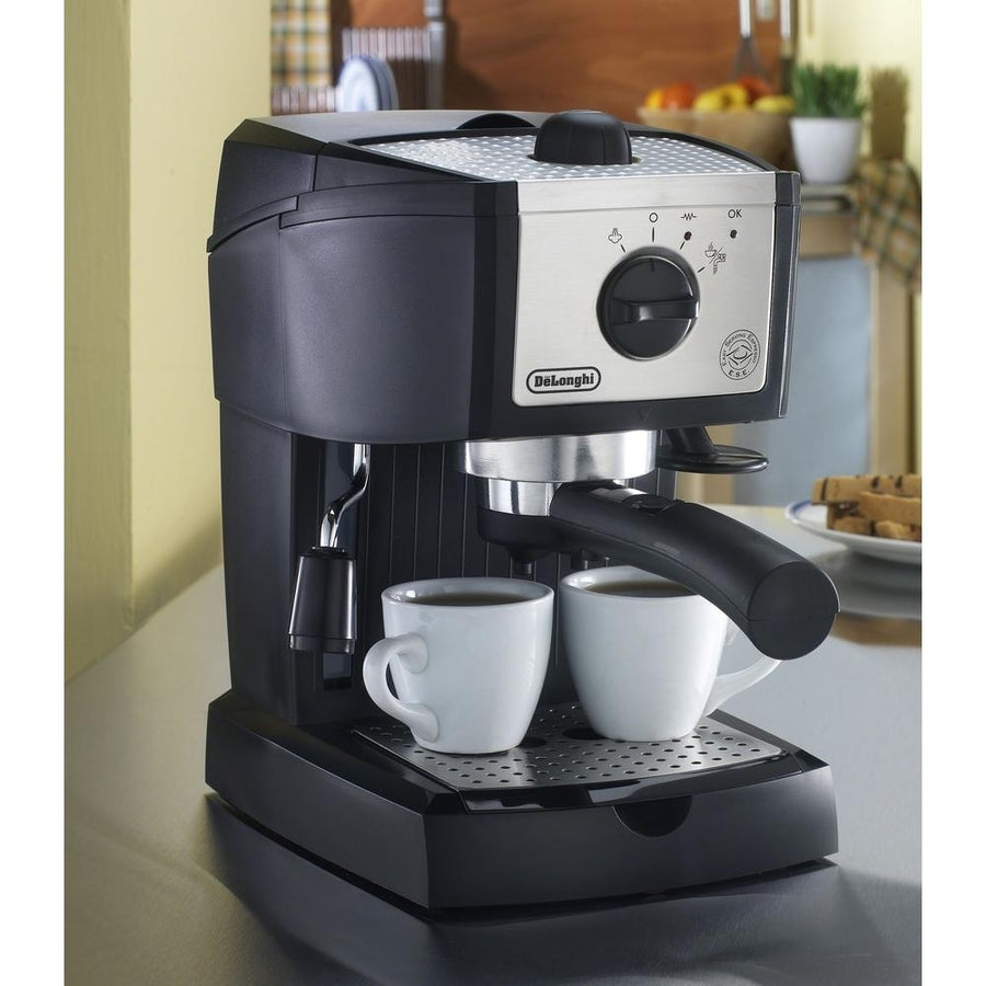 DeLonghi EC155 15 BAR Pump Espresso and Cappuccino Maker Image 1