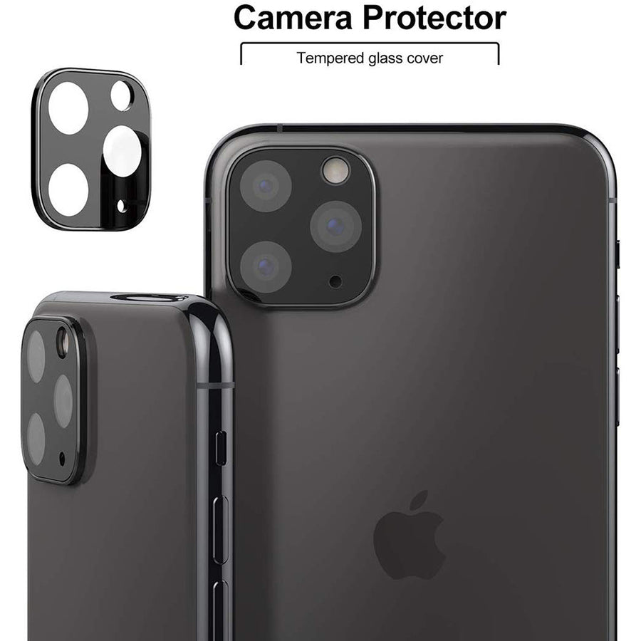 Apple iPhone 11 Pro Max / iPhone 11 Pro Full Camera Screen Area Lens Protector Black Image 1